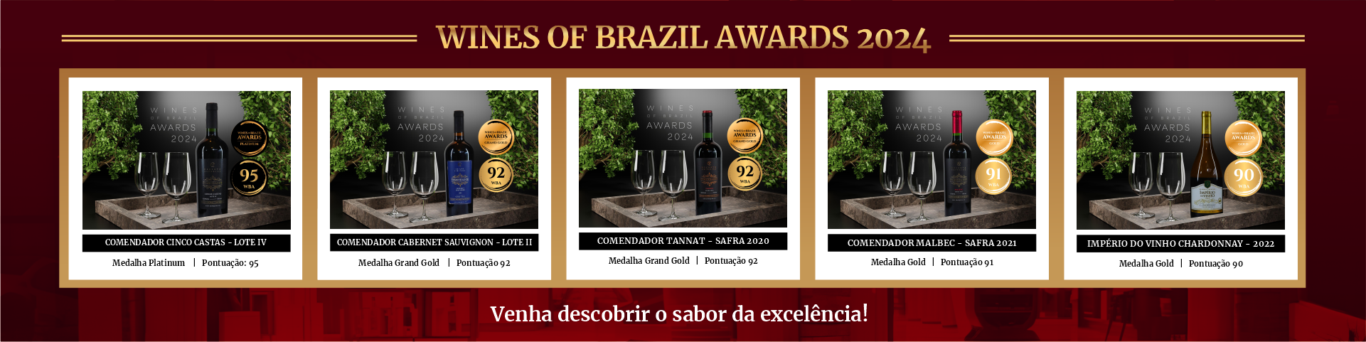 Banner vinhos premiados Wines of Brazil Awards